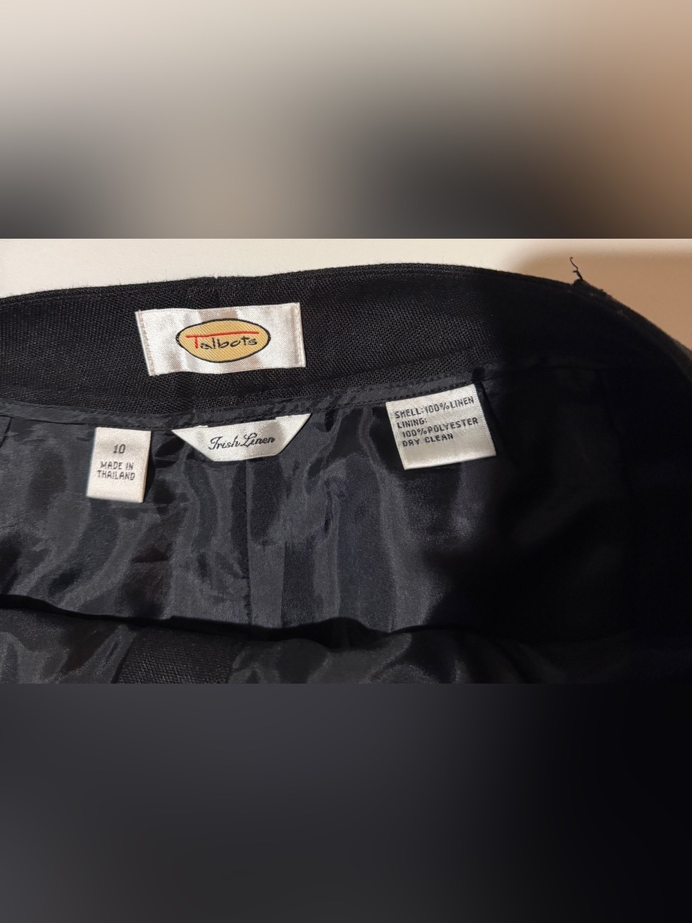 Talbots Black Linen Bermudas with Lined Interior - Picture 7 of 10
